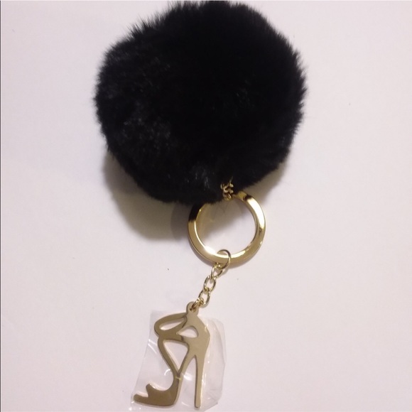 COPY - JIMMY CHOO POMPOM KEY RING BAG CHARM - Picture 4 of 5